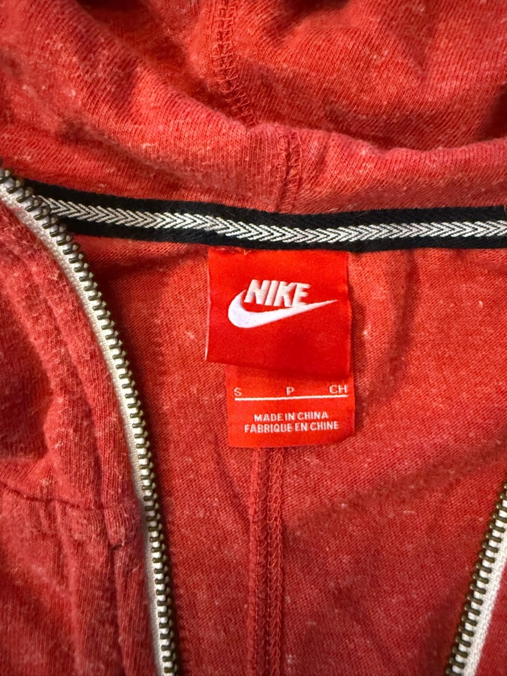NIKE women's hooded sweater. pockets red size small. - Picture 2 of 5